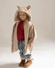 BEIGE car poncho, 75-105 cm