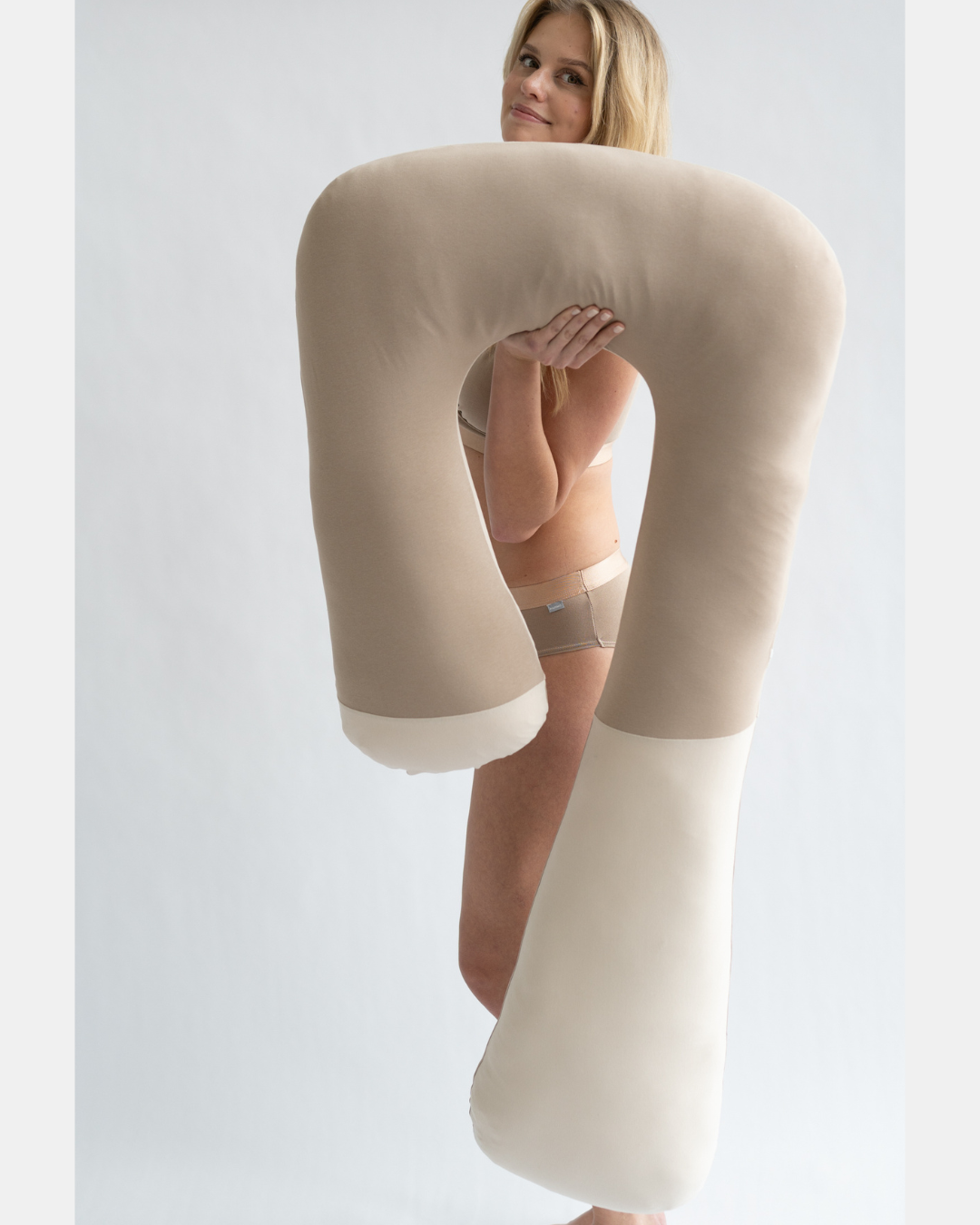 Pregnancy pillow for sleeping type 7 jersey gray