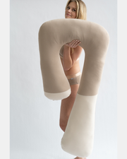 Pregnancy pillow for sleeping type 7 jersey gray