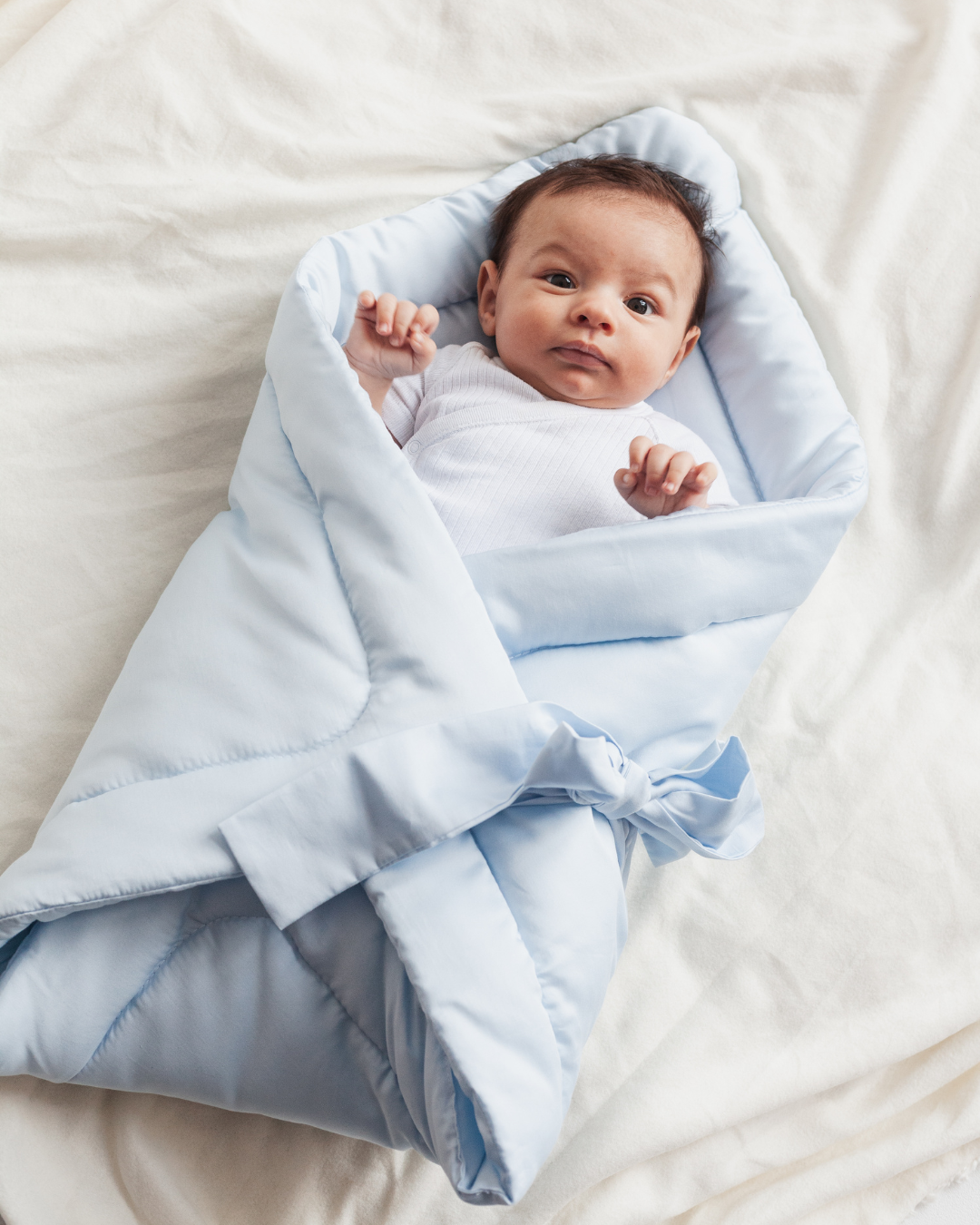 Baby blue swaddle blanket