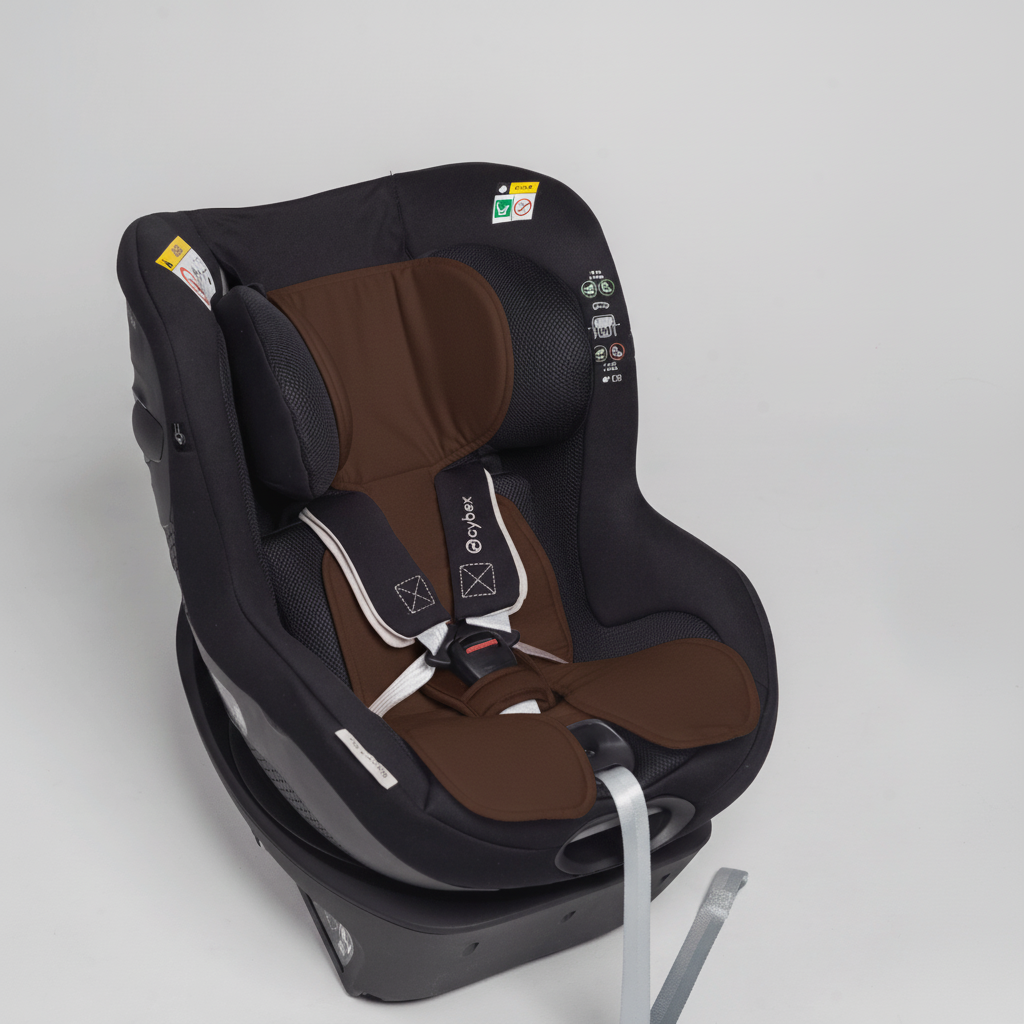 Fotelik obrotowy Cybex – wkładka brązowa, gładka