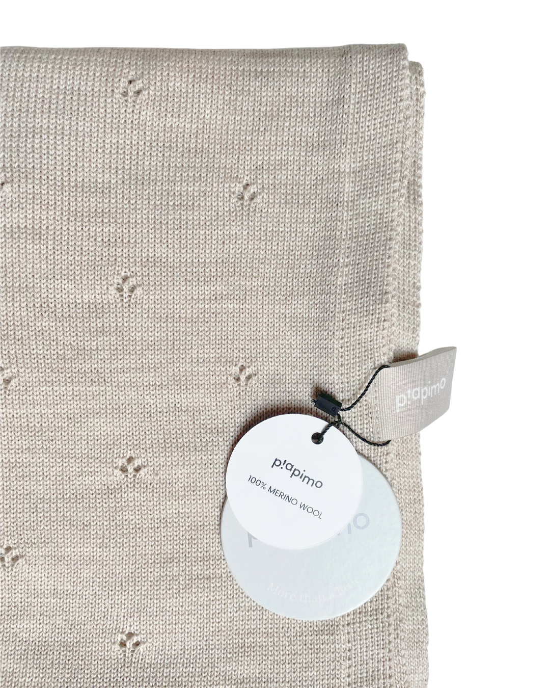 Beige merino blanket 75 x 100 cm Piapimo