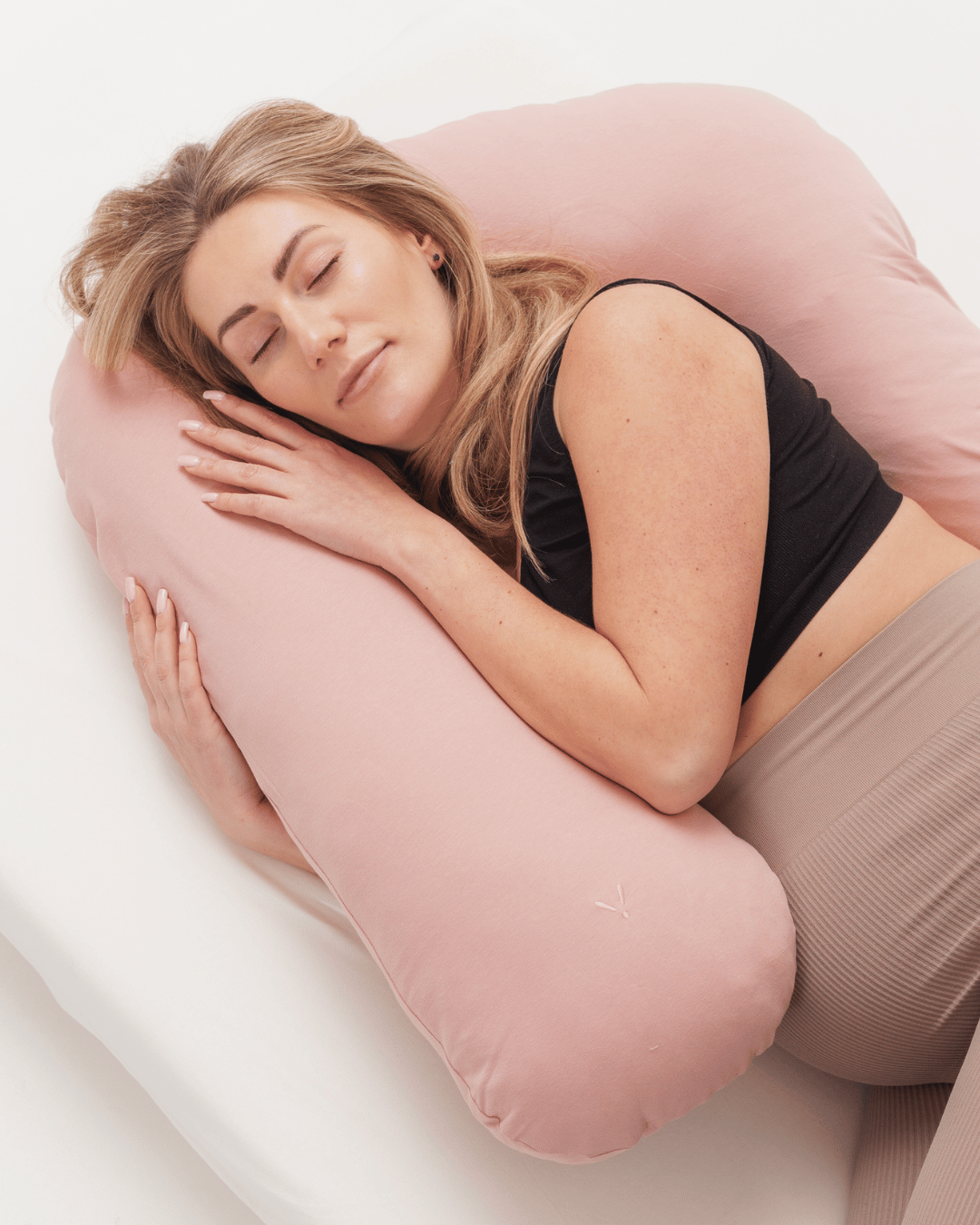 Pregnancy pillow for sleeping type 7 jersey pink
