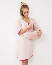 Nursing pillow with waterproof insert Piapimo pink